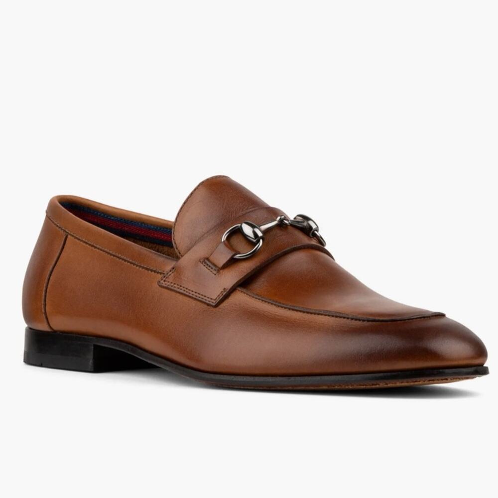 Donald J. Pliner Ted Bit Leather Slip-On Loafers